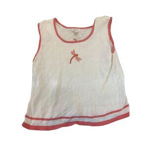Christopher & Banks Womens Sleeveless Knit Tank Top Large Embroidered Dragonfly